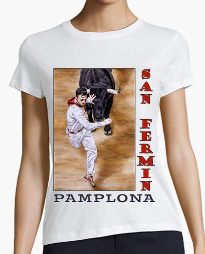 Camiseta Encierro - Mujer, estilo béisbol