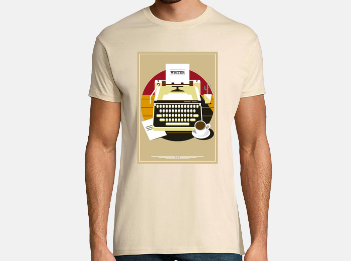 empezar Fuera de borda Planeta Camiseta escritores escritor retro vintage | laTostadora
