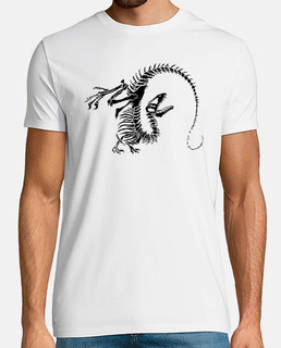 Camiseta Esqueleto Dinosaurio Hombre Manga corta