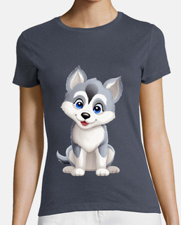 Camiseta estampada perrete Husky
