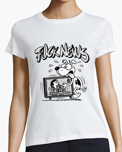 Camiseta Fuck News Mujer, manga corta