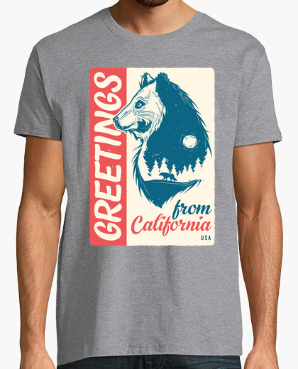 Greetings from California - ARTMISETAS ART CAMISETAS  Camiseta Greetings from California- ARTMISETAS ART CAMISETAS