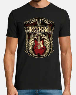 Camiseta Guitarra Rock and Roll Music Vintage Rockabilly Style Biker Rocker