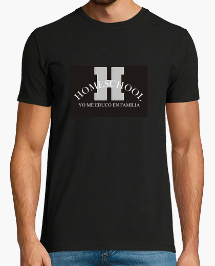 Camiseta H de Homeschool -Negro-