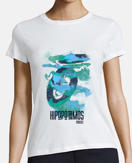 Camiseta Hipopótamos Art Mujer - Colores claros