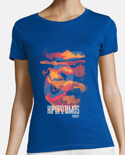 Camiseta Hipopótamos Art Mujer - Colores oscuros