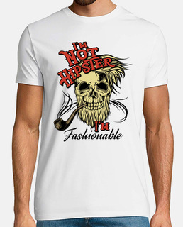 Camiseta Hipsters Vintage Pipa Skull