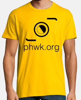 camiseta hombre amarilla logo negro