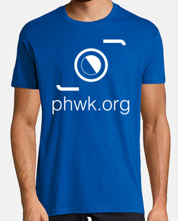 camiseta hombre azul logo blanco