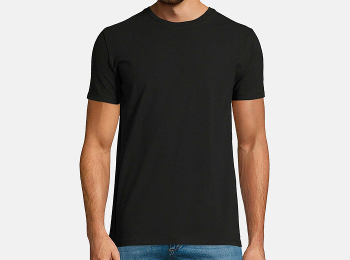Camiseta hombre negra plana