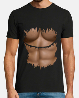 camiseta hombre negro de chocolate tableta abs