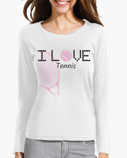 Camiseta I love Tennis. Negro