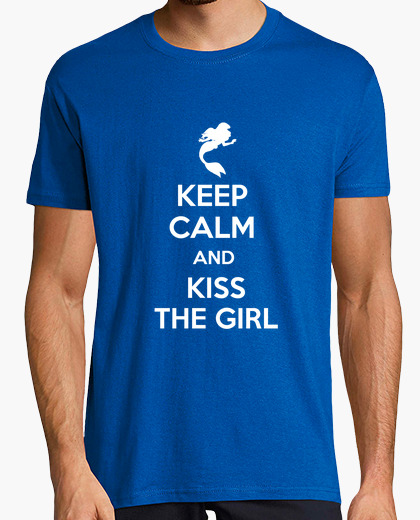 Camiseta Keep cal and kiss the girl -...