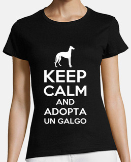 Camiseta Keep calm and adopta un galgo