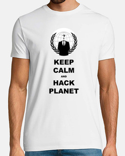 Camiseta "Keep calm and Hack the planet"