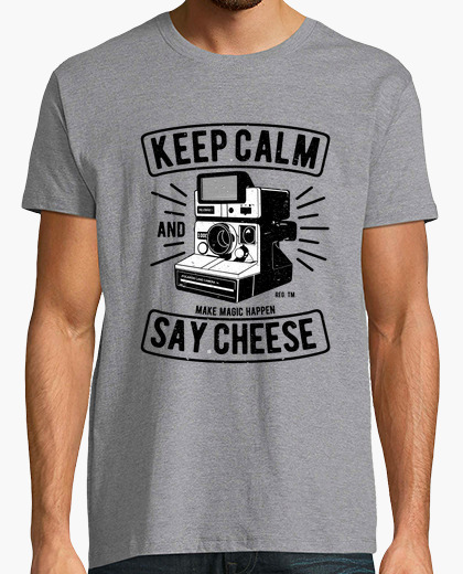 
 Camiseta Keep Calm and Say Cheese - ARTMISETAS ART CAMISETAS