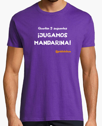 Camiseta LOLASO JUGAMOS MANDARINA chico...
