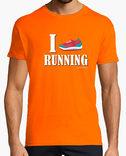 Camiseta Love running - Texto blanco