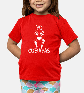Camiseta manga corta infantil Yo amo las cobayas