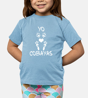 Camiseta manga corta infantil Yo amo las cobayas
