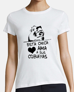 Camiseta manga corta mujer Esta chica ama a sus cobayas