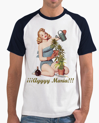 Camiseta María - Hombre, estilo béisbol