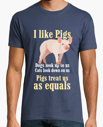 Camiseta me gusta cerdos - I like Pigs -...