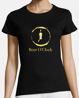 camiseta mujer cerveza o reloj