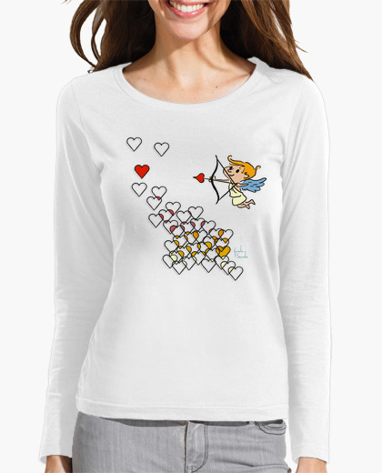 Camiseta Mujer, Cupido manga larga