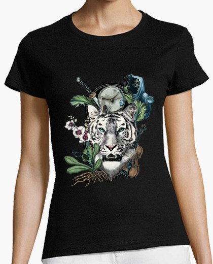 Camiseta mujer El tigre de la canela manga...