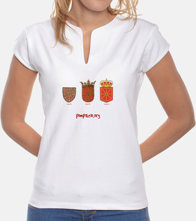 Camiseta mujer escudos horizontal cuello