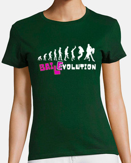 Camiseta Mujer mng corta BailEvolution blanco