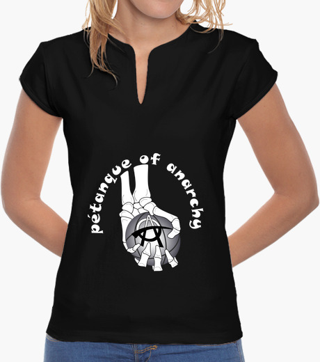 Camiseta mujer petanca de la anarquía blanca