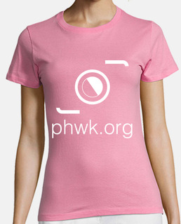 camiseta mujer rosa logo blanco