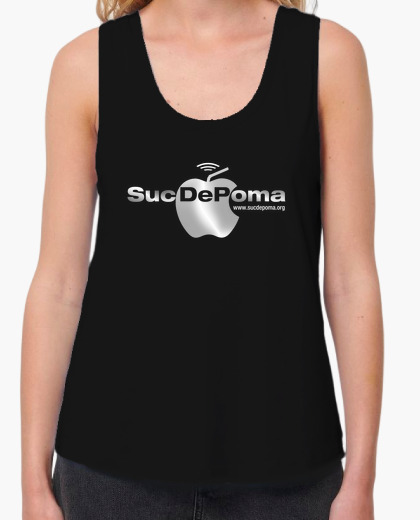 Camiseta Mujer, sin mangas, negra
