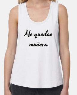 Camiseta Mujer, tirantes anchos Loose Fit, blanca