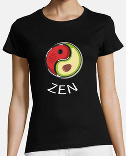 camiseta mujer zen ying yang yoga meditación profunda, no, no a la guerra