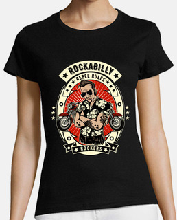 Camiseta Música Rockabilly Vintage Rockers Retro Rock and Roll Bikers