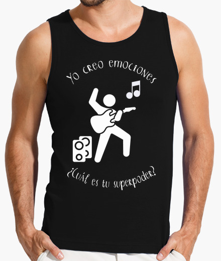 Camiseta Músico - Guitarra (blanco)