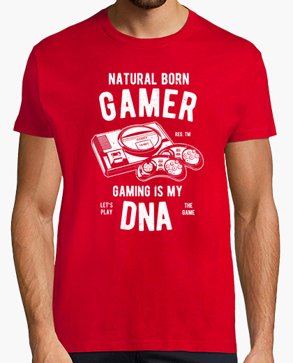 Camiseta Natural Born Gamer - ARTMISETAS ART CAMISETAS