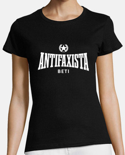 camiseta negra m - Antifaxista Beti blanco