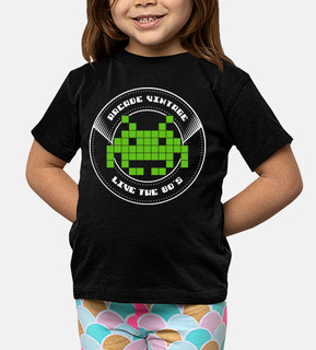 Camiseta Niño Arcade Vintage Logo Verde