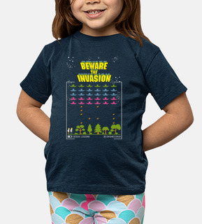 Camiseta niño Dronecoria Space Invaders Beware the invasion