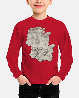 Camiseta niño Dronecoria V6 boceto Da Vinci