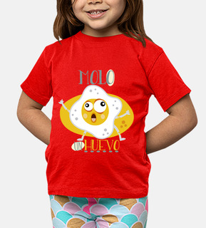 Camiseta Niño "Molo un huevo", manga corta, rojo