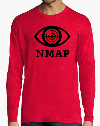 Camiseta NMAP Logo Negro y Rojo