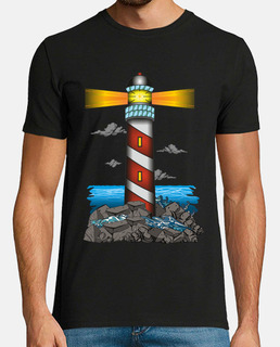 CAMISETA OLD SCHOOL FARO ROJO MAR