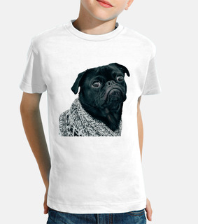 Camiseta para niño con diseño de Perro Pug Carlino con jersey