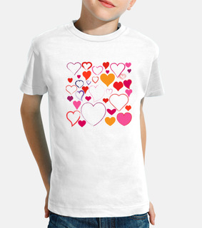 camiseta para niños corazones