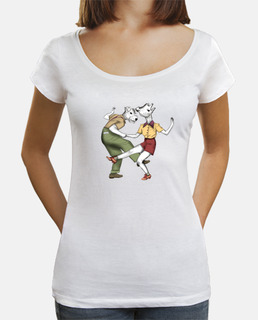 Camiseta perro jirafa bailando lindy ho